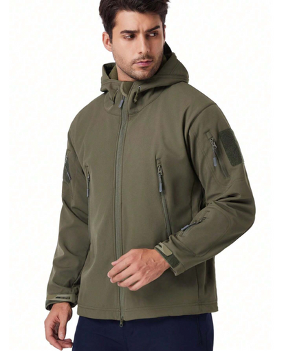 Waterdichte Heren Outdoor Set Met Softshell Jas En Warme Fleece