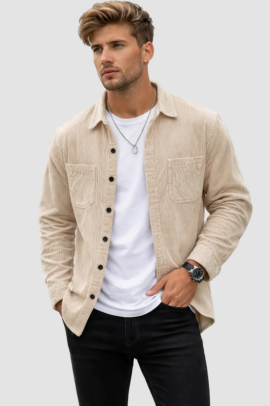 Heren Overshirt met Lange Mouwen en Borstzakken