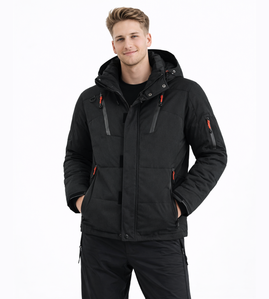 Heren skipak met gevoerde jas en verstelbare bretelbroek