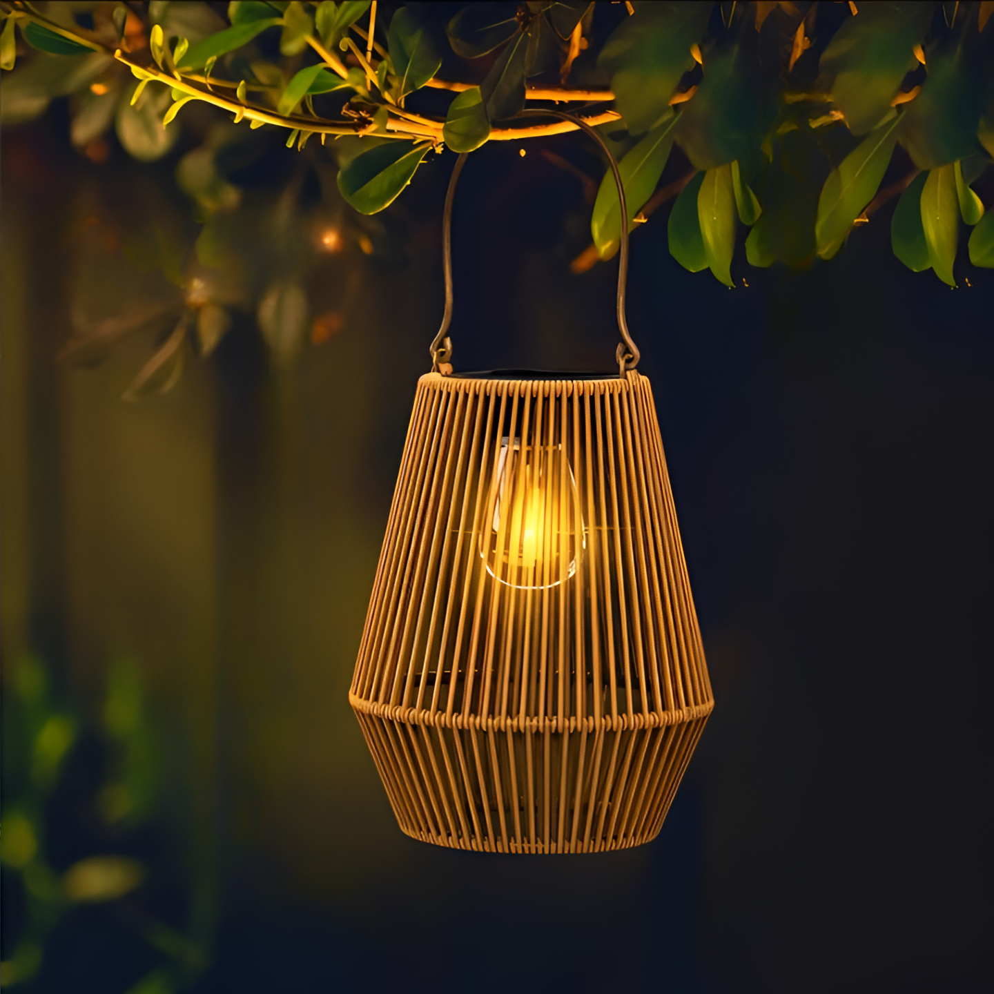 Bamboe Solar Lantaarn Voor Tuin En Terras