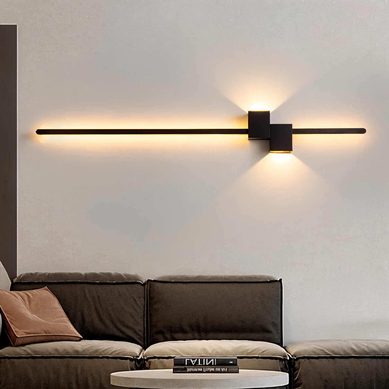 Minimalistische Lange LED Wandlamp In Strak Design
