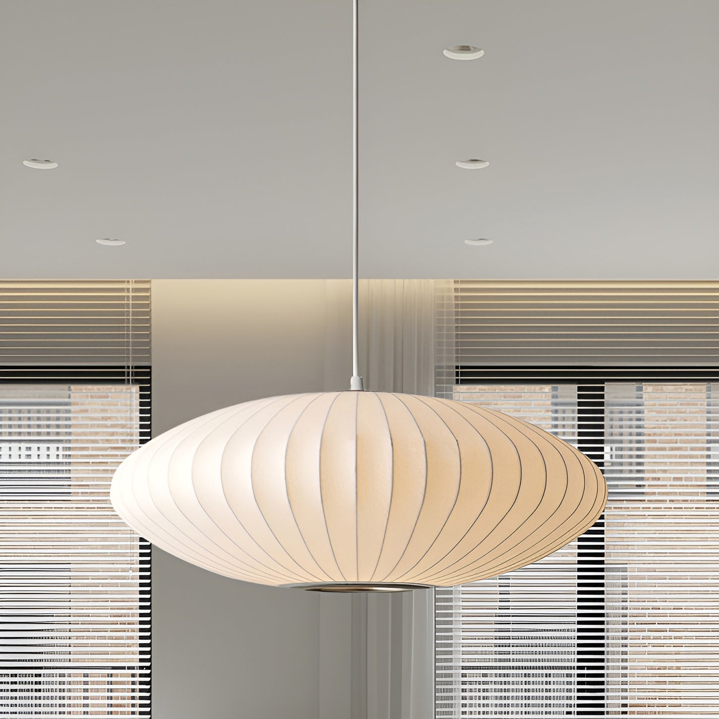 Ronde Stoffen Bubble Hanglamp