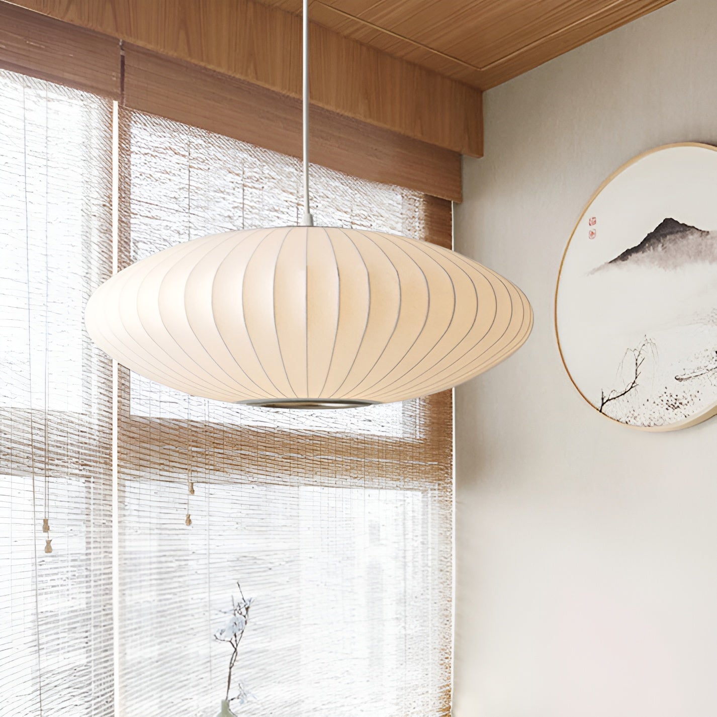 Ronde Stoffen Bubble Hanglamp