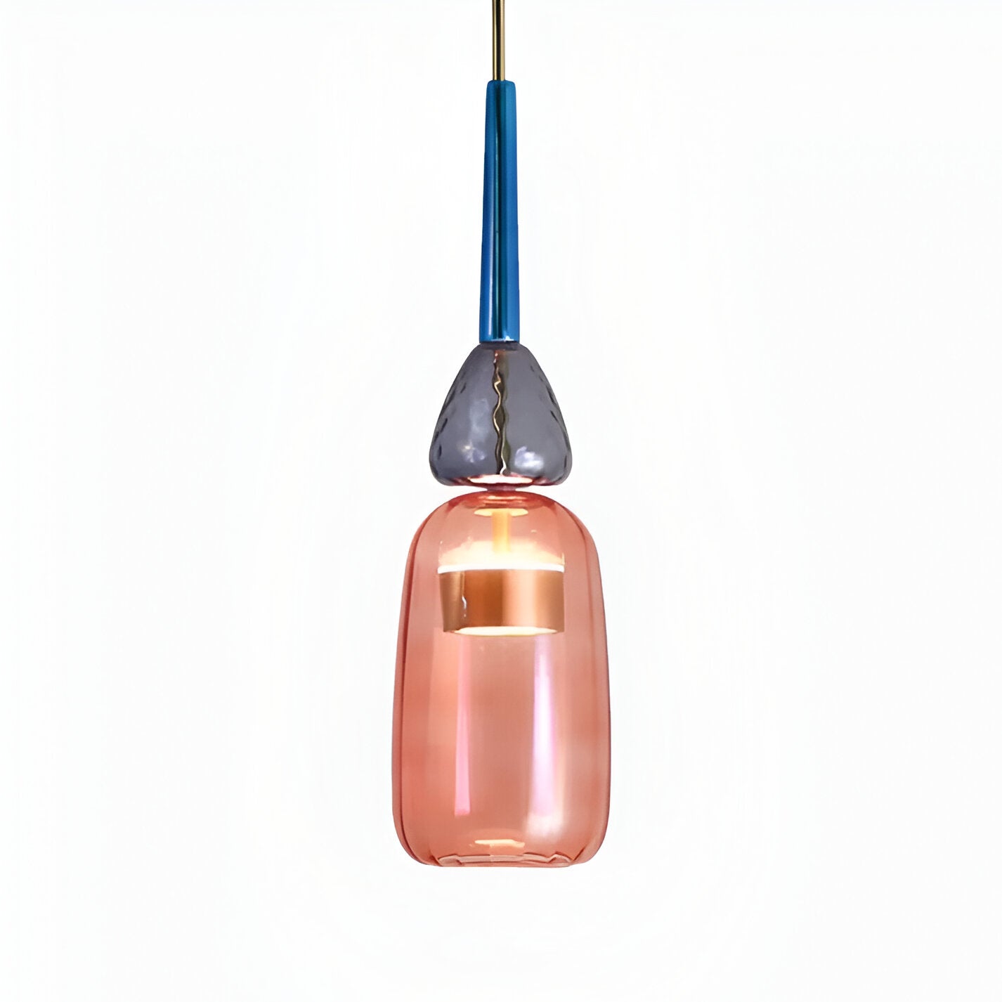 Noordse Hanglamp Van Gekleurd Glas In Macaron Stijl