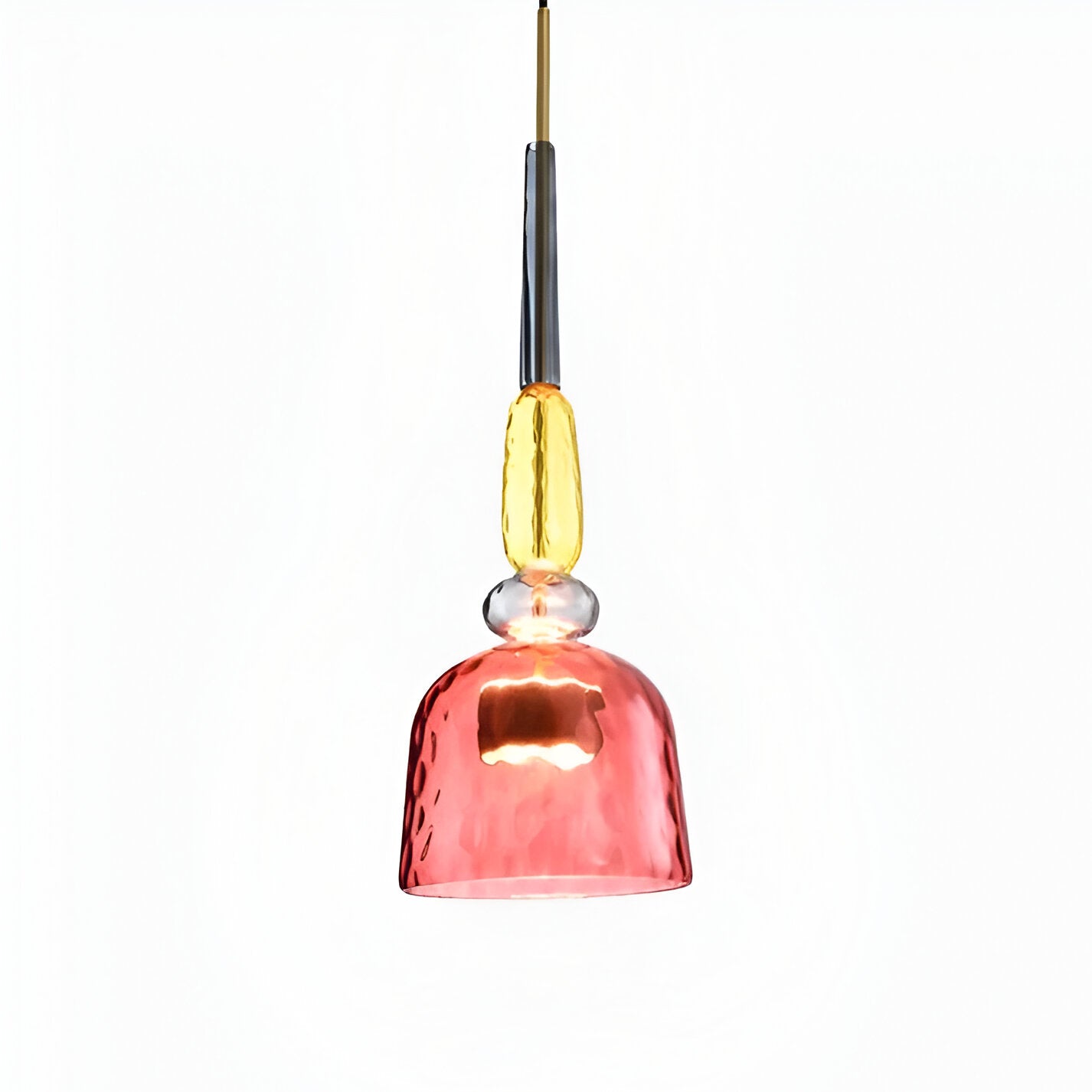 Noordse Hanglamp Van Gekleurd Glas In Macaron Stijl
