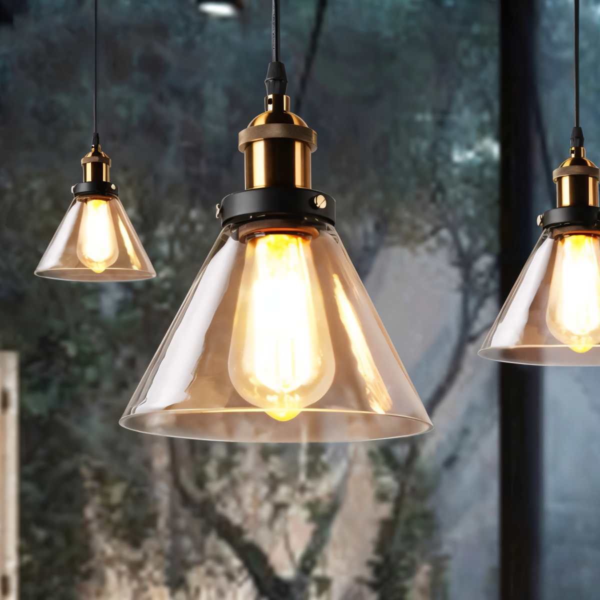 Vintage Hanglamp Van Gerookt Glas