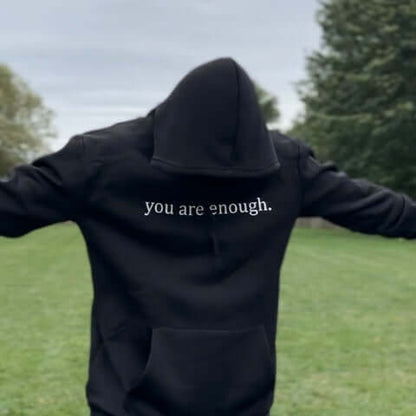 Unisex Hoodie Met Quote Tekstprint 'You Are Enough'