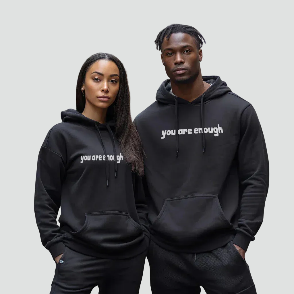 Unisex Hoodie Met Quote Tekstprint 'You Are Enough'