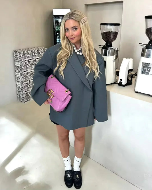 Alejandra - Oversized Blazer met Gestructureerde Schouders
