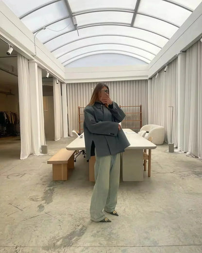 Alejandra - Oversized Blazer met Gestructureerde Schouders