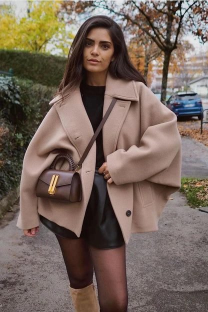 ROSE - Trendy Oversized Wollen Jas voor Dames