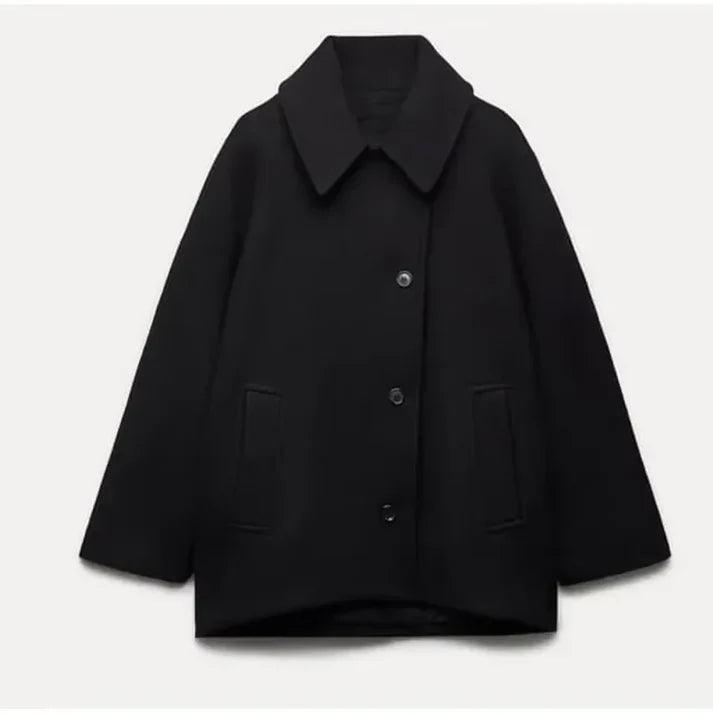 ROSE - Trendy Oversized Wollen Jas voor Dames