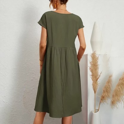 Elin - Midi Zomerjurk met Zakken
