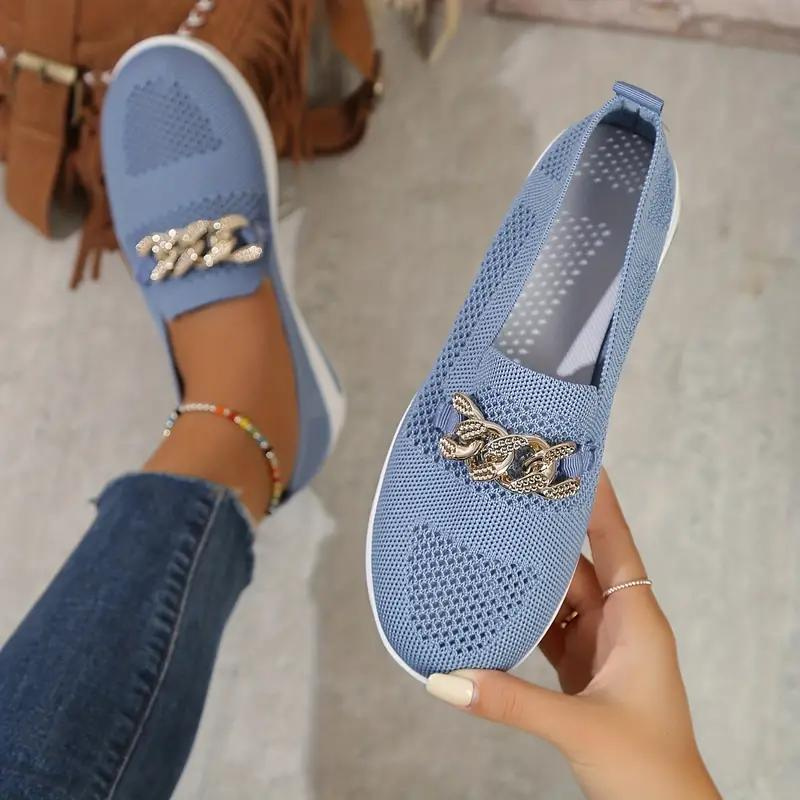 Leonie - Elegante Slip-On Loafers met Ketting Detail