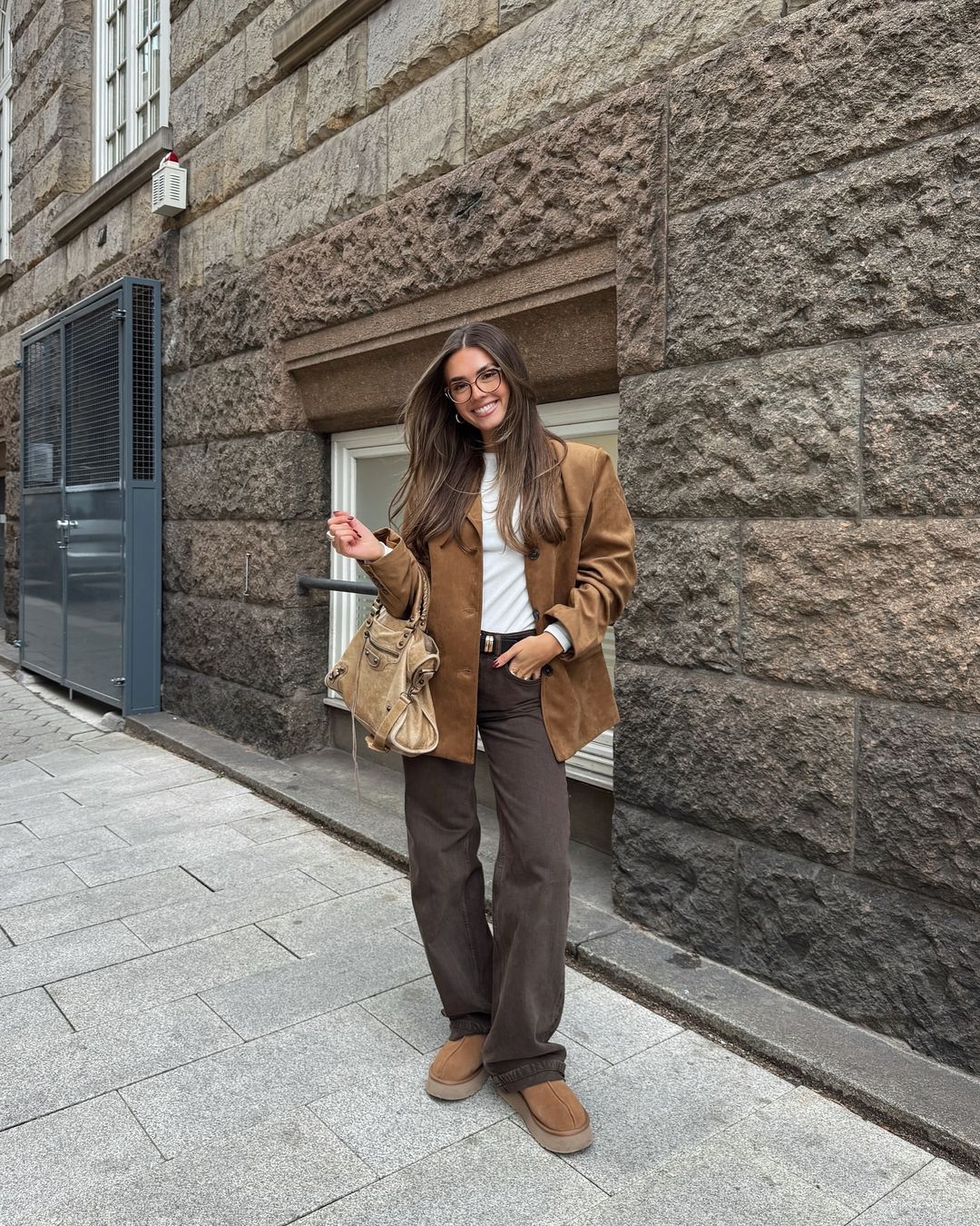 Suede Look Blazer Voor Vrouwen Met Knopen En Zakken