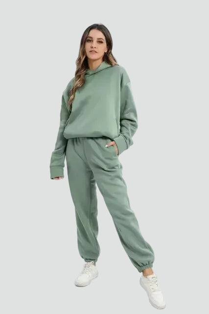 Oversized Trainingspak Set Voor Dames Met Hoodie en Broek