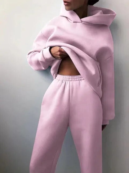 Oversized Trainingspak Set Voor Dames Met Hoodie en Broek