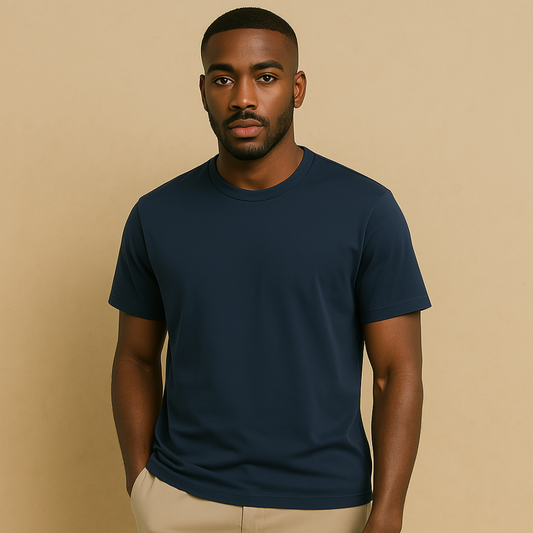 Basic Heren T-shirt met Ronde Hals van Zacht Katoen