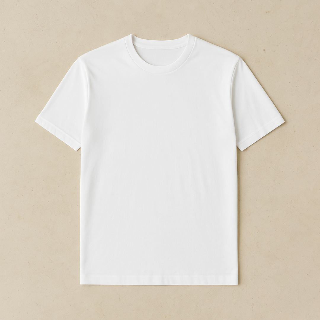 Basic Heren T-shirt met Ronde Hals van Zacht Katoen