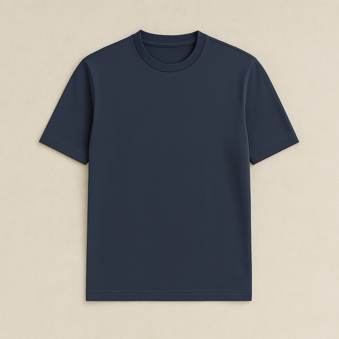 Basic Heren T-shirt met Ronde Hals van Zacht Katoen