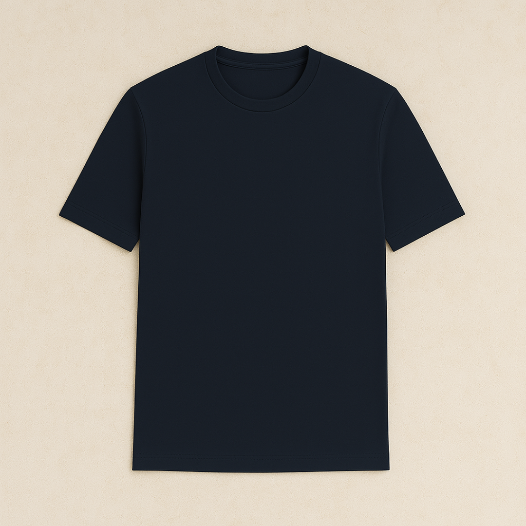 Basic Heren T-shirt met Ronde Hals van Zacht Katoen