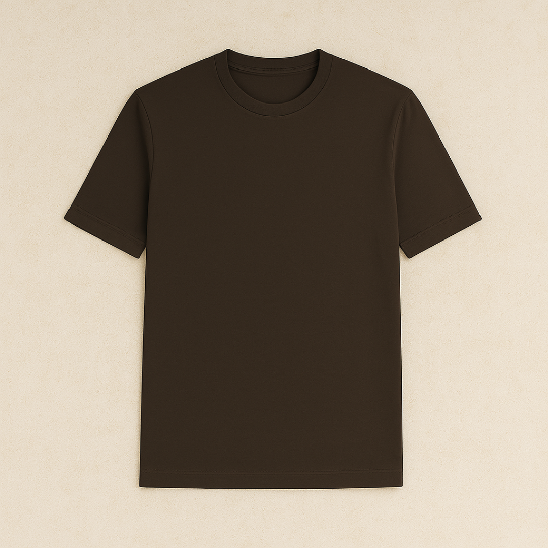 Basic Heren T-shirt met Ronde Hals van Zacht Katoen