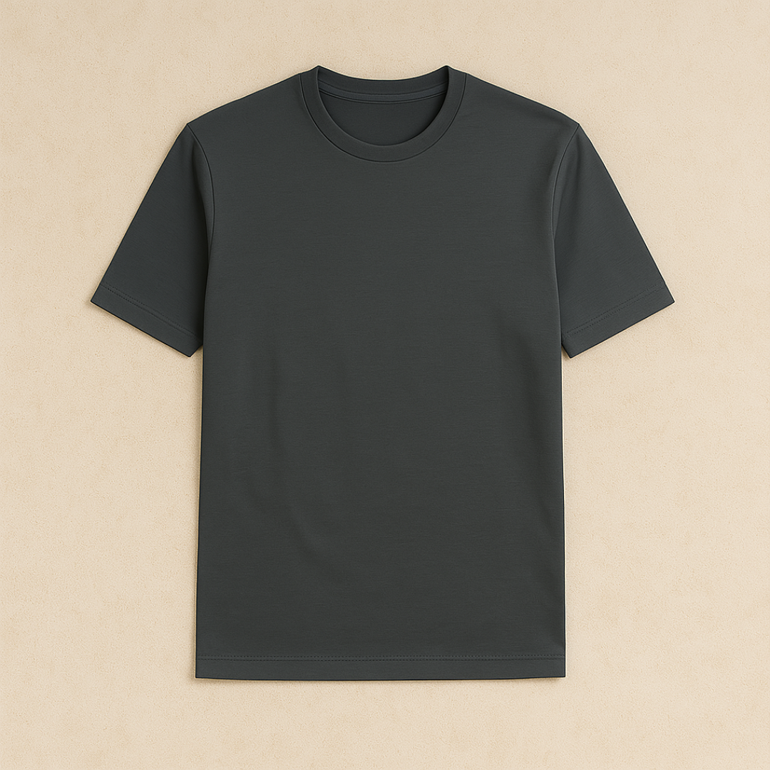 Basic Heren T-shirt met Ronde Hals van Zacht Katoen
