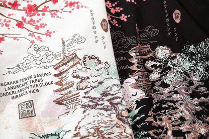 Casual Dames Hoodie met Japanse Sakura Print