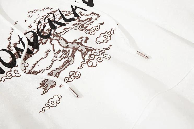 Casual Dames Hoodie met Japanse Sakura Print