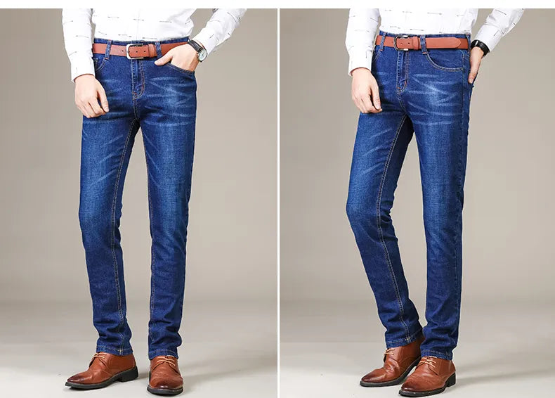 Stretch Jeans voor Heren Slim Fit Comfortabele Spijkerbroek