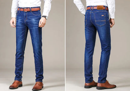 Stretch Jeans voor Heren Slim Fit Comfortabele Spijkerbroek
