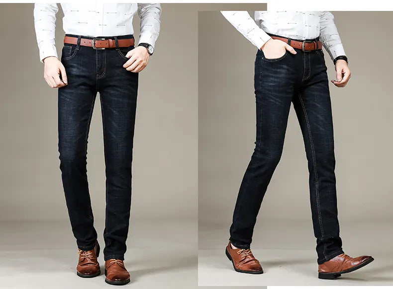 Stretch Jeans voor Heren Slim Fit Comfortabele Spijkerbroek