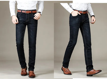 Stretch Jeans voor Heren Slim Fit Comfortabele Spijkerbroek