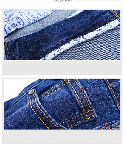 Stretch Jeans voor Heren Slim Fit Comfortabele Spijkerbroek