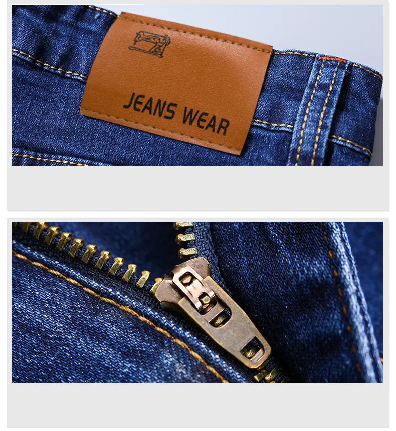 Stretch Jeans voor Heren Slim Fit Comfortabele Spijkerbroek