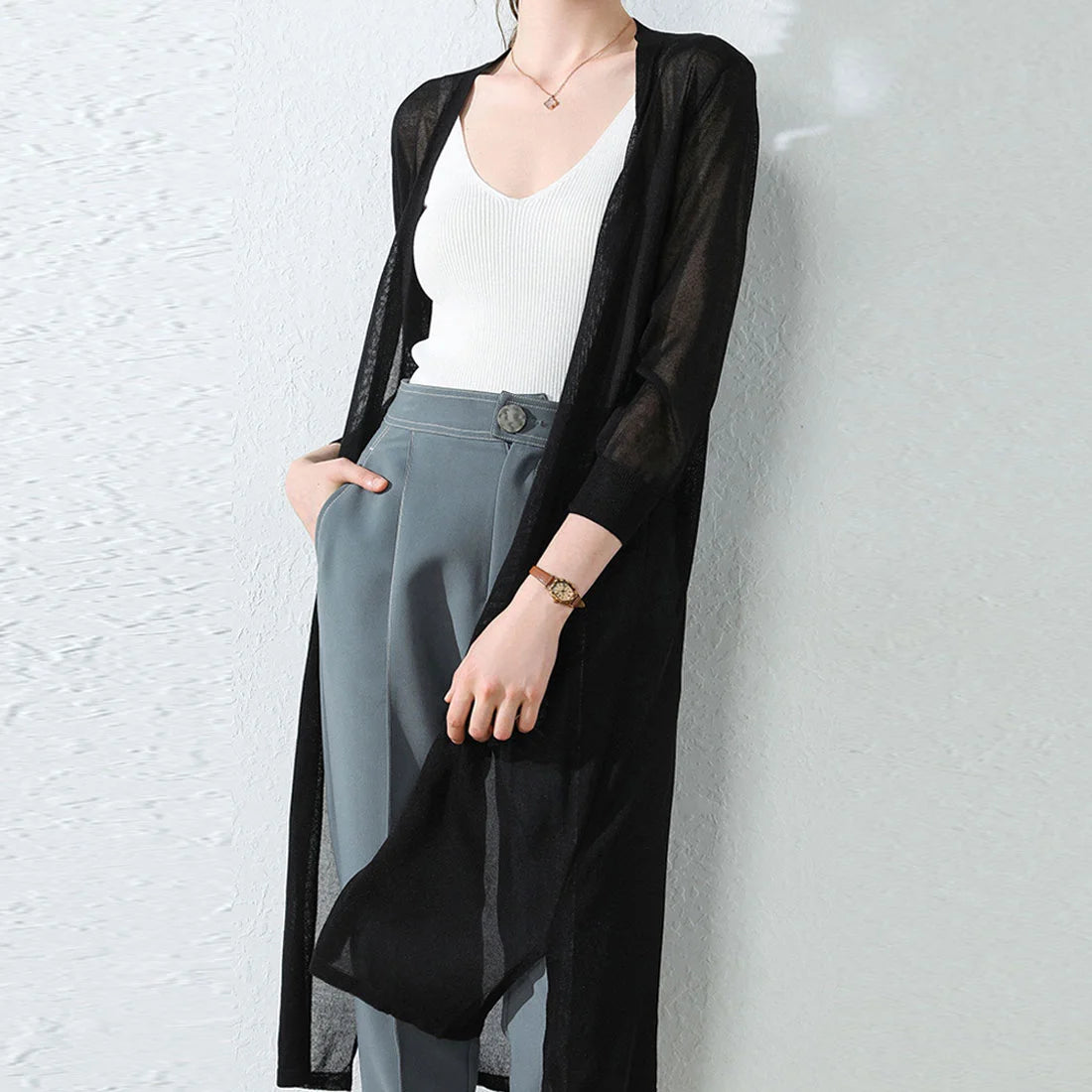 Lentefris Casual Maxi Vest voor Vrouwen