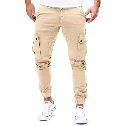 Cargo Broek Jogger Slim Fit met Zakken en Elastische Boorden voor Heren