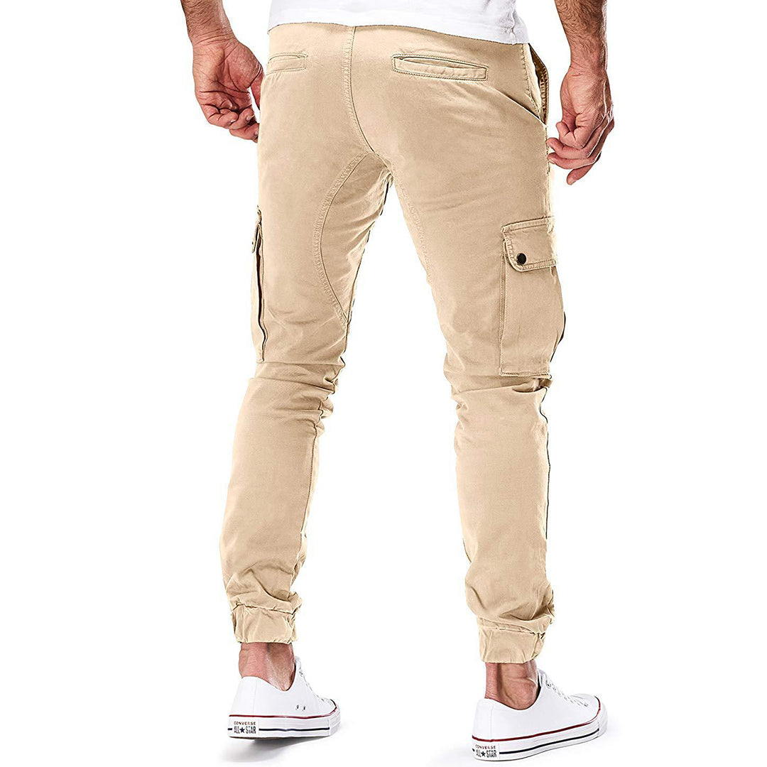 Cargo Broek Jogger Slim Fit met Zakken en Elastische Boorden voor Heren