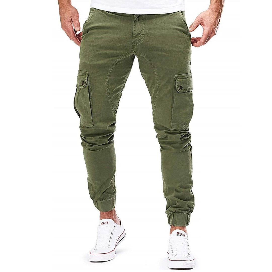 Cargo Broek Jogger Slim Fit met Zakken en Elastische Boorden voor Heren