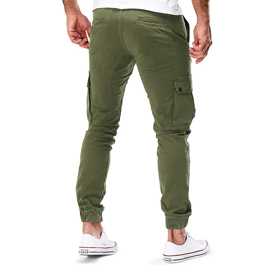 Cargo Broek Jogger Slim Fit met Zakken en Elastische Boorden voor Heren