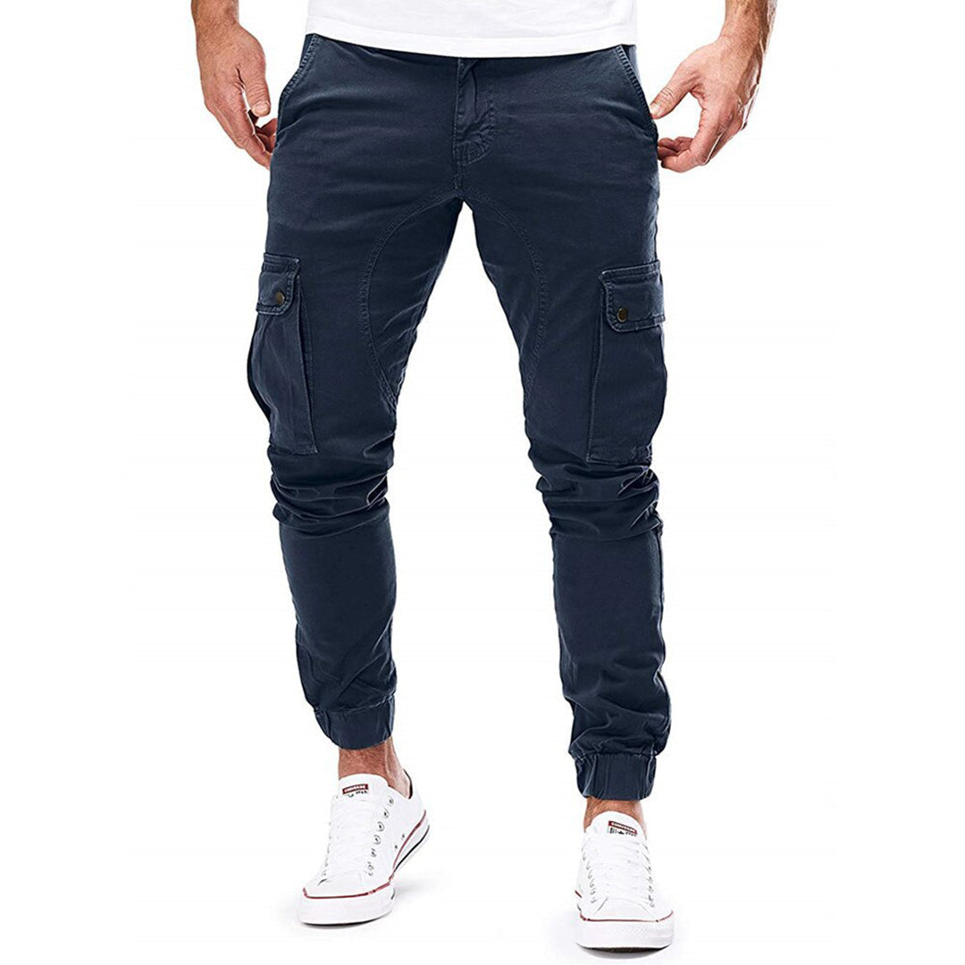 Cargo Broek Jogger Slim Fit met Zakken en Elastische Boorden voor Heren