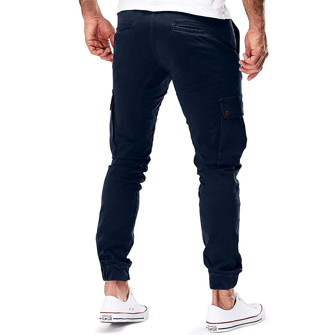 Cargo Broek Jogger Slim Fit met Zakken en Elastische Boorden voor Heren