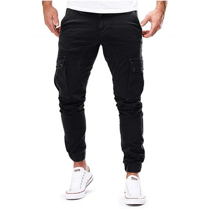 Cargo Broek Jogger Slim Fit met Zakken en Elastische Boorden voor Heren