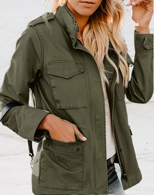 Vrouwen lente casual lange utility tussenjas