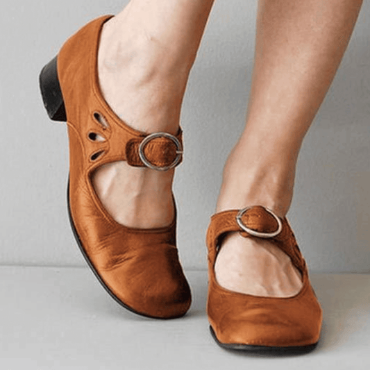 Justina - Vintage leren schoenen voor dames