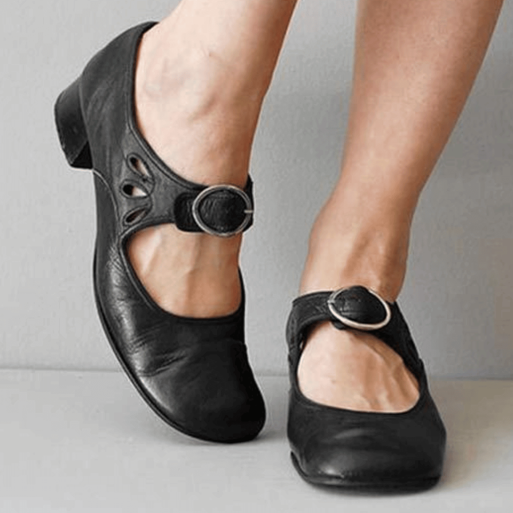 Justina - Vintage leren schoenen voor dames