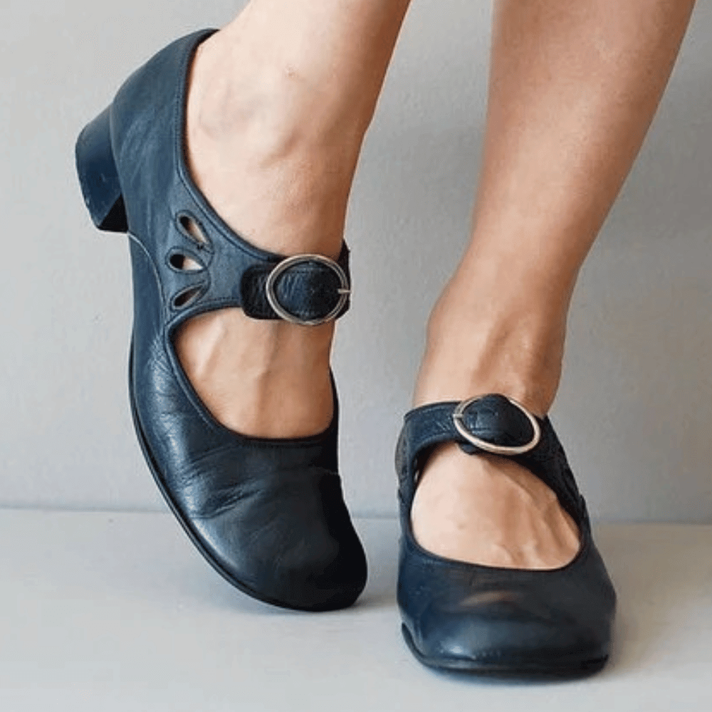 Justina - Vintage leren schoenen voor dames