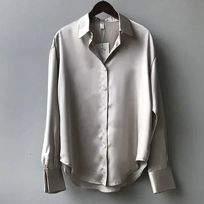 Elegante Lange Mouw Blouse Voor Vrouwen Met Knoopsluiting