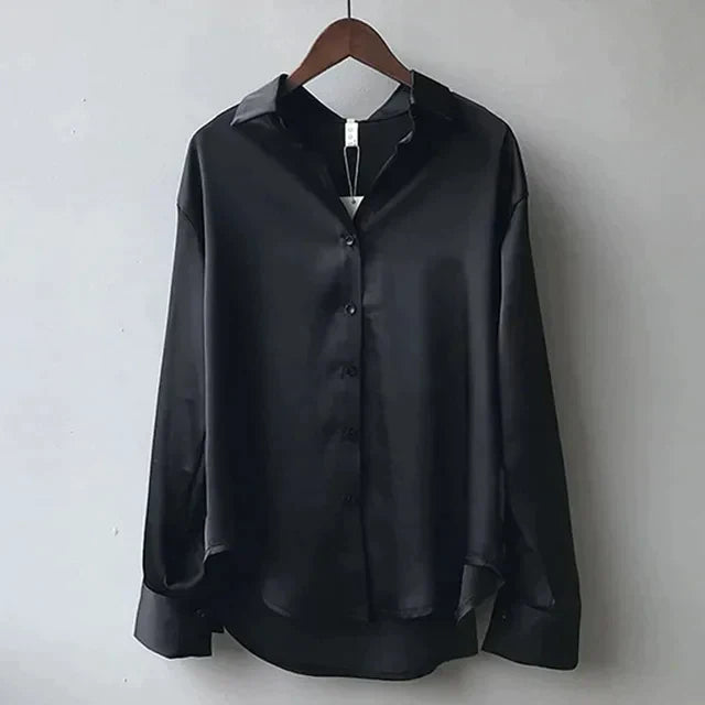 Elegante Lange Mouw Blouse Voor Vrouwen Met Knoopsluiting
