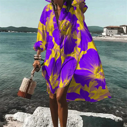 Dominika - Levendige Gedrukte Strandjurk voor Vrouwen